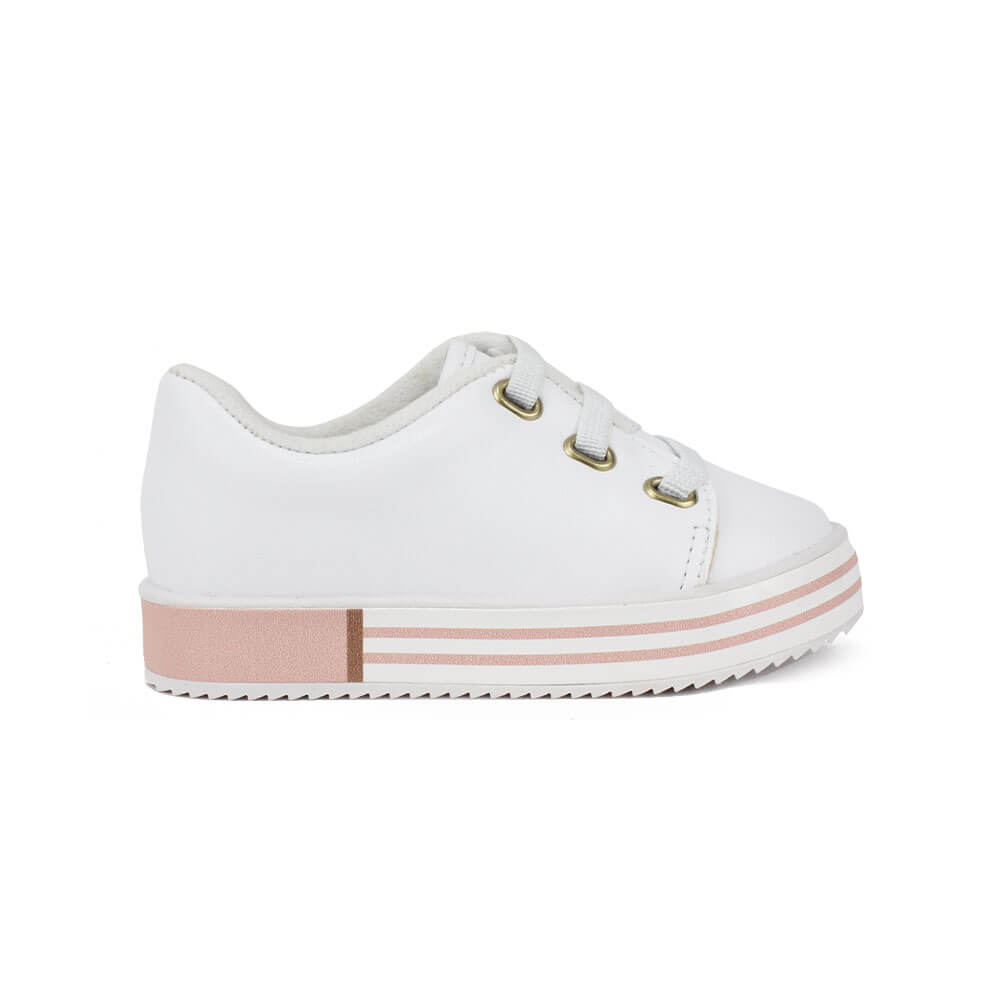Tênis de Bebê Menino e Menina Branco numeração 14 ao 18 Ref 197 | PITITIKO
