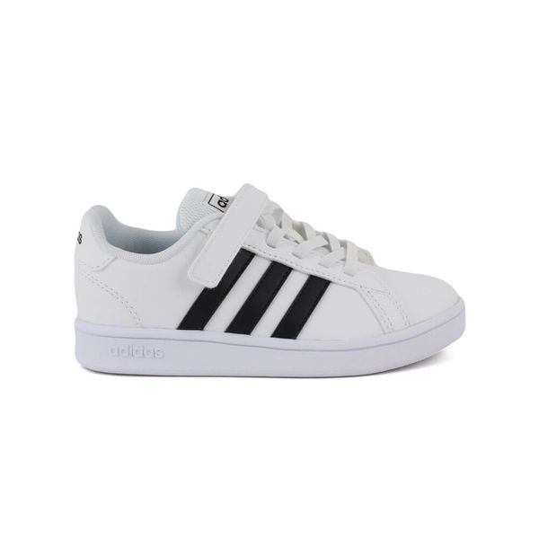 Tênis Adidas Infantil Grand Court Branco e Preto - Point Calçados