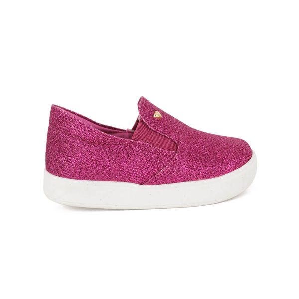 Tênis Magia de Criança Menina Slip On Brilho Rosa - Point Calçados
